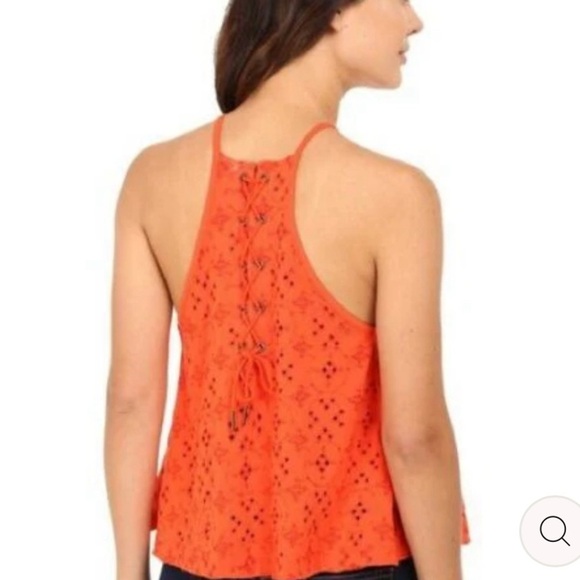 Free People Dream Date Lace-Up Trapeze Tank Top Size Small - Picture 2 of 8
